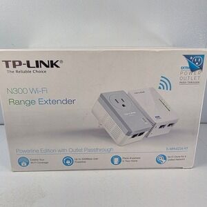 TP-Link N300 Wi-Fi Range Extender Powerline Edition TL-WPA4226 KIT‎ White